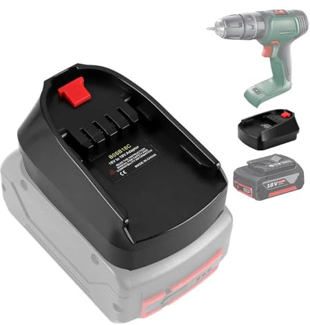 BOSB18C Batterieadapter für Bosch GBA auf PBA, Akkuadapter für Bosch Professional 18V System Akku auf PBA/PSB/PSR Elektrowerkzeug (Blau auf Grün)