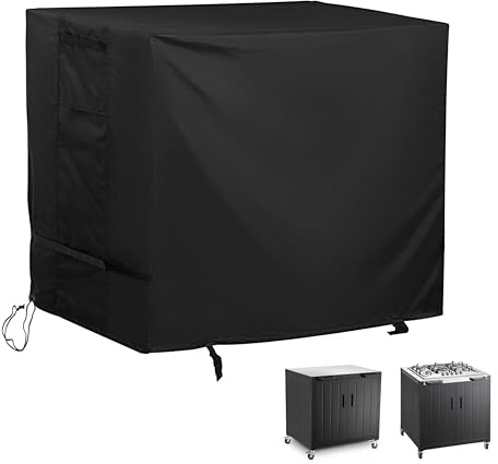 Starcrew Outdoor Island Table Cover for Feasto Grill Cart with Storage Cabinet, Outdoor Kitchen Cabinet Cover for BBQ Storage Cabinet/Outdoor Kitchen Cart/Outdoor Prep Table