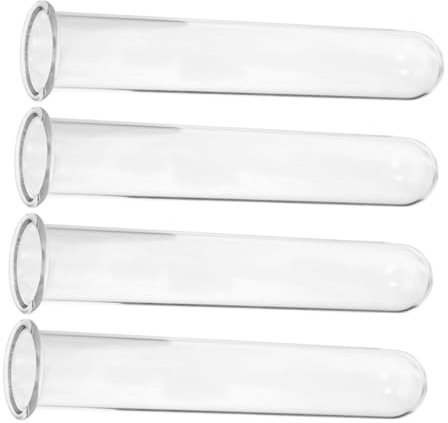 Hemobllo 4pcs Glass Test Tube Flower Vases Hydroponic Plant Holders for Wall Decor Rooting Cuttings