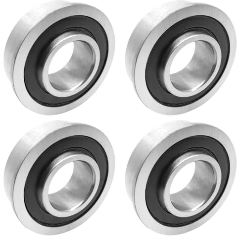 HJYIMYI 4 Stück F6003-20-2RS Lager 20x35x11mm,Kugellager Sackkarre | Wälzlagerstahl/Vorbehandlung/Gummidichtung,Rillenkugellager für Drehbänke,Transportfahrzeuge,3D-Drucker und Fräsmaschinen