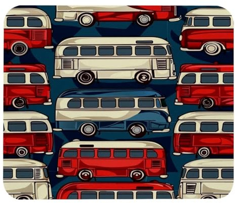 Mauspad Bunter Bus 25X30Cm Rutschfeste Mauspads Gummibasis Mouse Mat Für Zuhause Büro