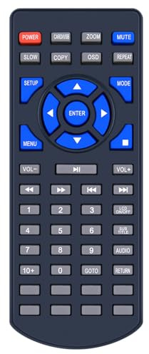 CLVIZCXOM Remote Control Fit for ieGeek/Yoton DVD Player (Black-purple) | Compatible with ieGeek IK-902 / DR.J DP1401 DP1202 / JXD JXD-355 / BOIFUN / COOAU CU-901 / YOTON Portable DVD Player