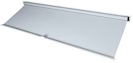 BERLINLODGE Seitenwand für Pergola 3x3m | HxB 206x283cm | Pavillon Rollo Ersatzseitenwand | Weiß | Stoff/Textil