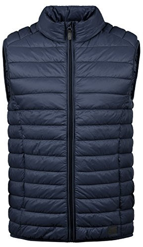 BLEND BHNille Herren Weste Steppweste Outdoor Weste mit Stehkragen Reißverschlusstaschen Regular fit, Größe:XL, Farbe:Navy (70230)