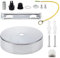 Ceiling Rose Pendant Cable Grip Flex Clamp Plate for Light Fitting 100mm Choose Hanging Lamp Multi Colour Full Set (Chrome)