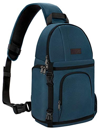 MOSISO Camera Sling Bag, DSLR/SLR/Mirrorless Camera Backpack Case Shockproof Photography Backpack with Tripod Holder & Removable Modular Inserts Compatible with Canon/Nikon/Sony/Fuji, Deep Teal