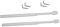 ATELIERS 28 Tringles de vitrage Extensibles - Plate/Ovale - Métal - Lot de 2 80 x 100 cm Blanc