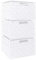EHC Woven 3 Drawer Storage Unit Cabinet For Bathroom, Bedroom - White