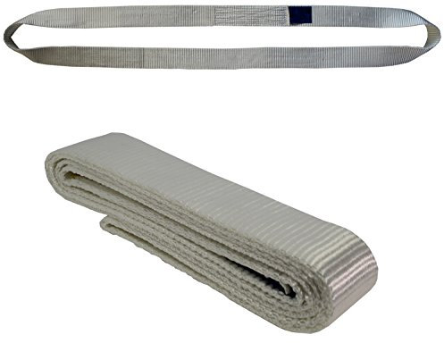 1 Tonne 2.5 Meter Einmalig Bandschlinge Rundschlinge Hebeband Hebegurt Kranschlinge Weiß