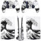 BelugaDesign PS5 Wave Japanese Skin | Painting Great Kanagawa Vinyl Cover Wrap Sticker Komplettset Konsolen-Controller | Kompatibel mit Sony Playstation 5 (PS5 Regular Disc, Schwarz-Weiß)