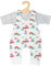 Heless 2185 - Bekleidungs-Set für Puppen im Pinguin Pünktchen Design, 2 teilig mit Strampler und T-Shirt, Größe 35 - 45 cm