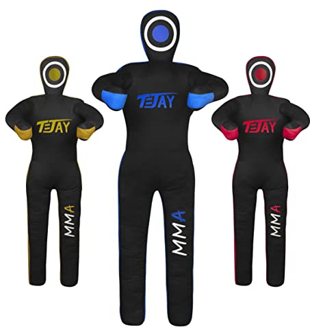 T=JAY MMA Standposition Grappling Dummy für Jiu Jistu Brazilian BJJ, Wrestling, Judo Karate Werfen und Dummy zur Unterwerfung, UNGEFÜLLT