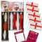 Supporters Pack - 5x England Flag on Stick, 4x Red & White Sticks, Jumbo Stick and Card - Six Nations Decorations, St Georges Day Accessories, England Football