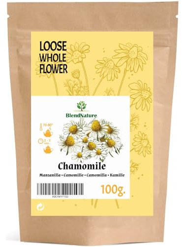 Manzanilla para infusión dulce a Granel Natural 100g – Relajante y Digestiva de Sabor Intenso - Vegana