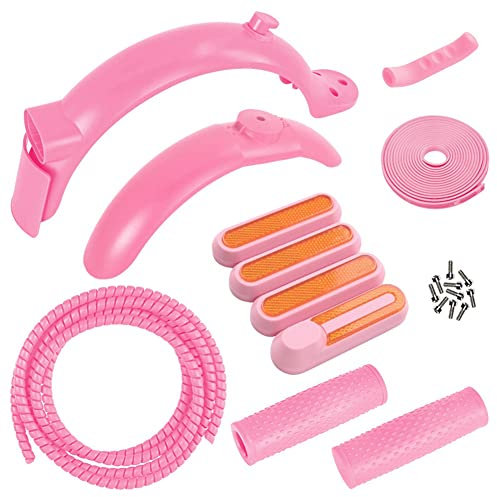 Nicfaky Tubo de patinete eléctrico anticolisión para manillar Pro 2 piezas de scooter, color rosa
