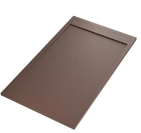 IMPERIAL BAGNO - Duschwanne aus Marmorharz, braun, Steineffekt, Prestige Zement - 100 x 120 cm (70 x 180)