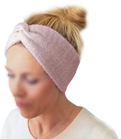 Papierdrachen Elegantes Strick-Haarband für Damen - rosa, elastisch, Größe 24x10cm flachliegend, Stilvolles und Komfortables Accessoire für jeden Anlass