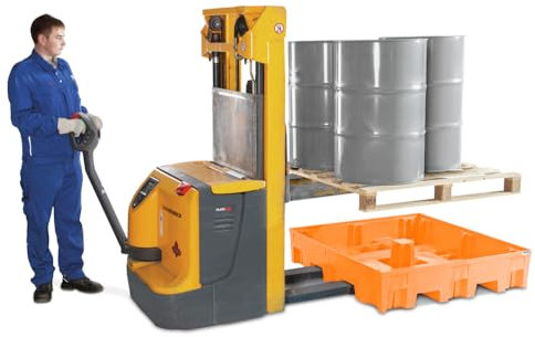Auffangwanne base-line aus Polyethylen (PE) für 4 Fässer, ohne Gitterrost