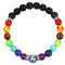 LODMLOER Sternzeichen-Armband, 7 Chakra, 12 Sternbild-Armbänder, 8 Mm Herren-Perlenarmband, Für Damen Und Herren, Lava-Yoga-Armreif, Strand-Sommer-Schmuck, Steinbock, 19 cm