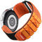 Bandletic Nylon Sport Armband Kompatibel mit Samsung Galaxy Watch 6/5/4/7 40mm 44mm/Watch 6 Classic 43mm 47mm/Watch 5 Pro 45mm/Watch 4 Classic 42mm 46mm/Watch 3 41mm/Active 2/Gear Sport, Groß/Orange