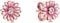 Halo's London 925 Sterling Silver 9ct Rose Gold CZ Crystal Pink Daisy Flower Stud Earrings For Women