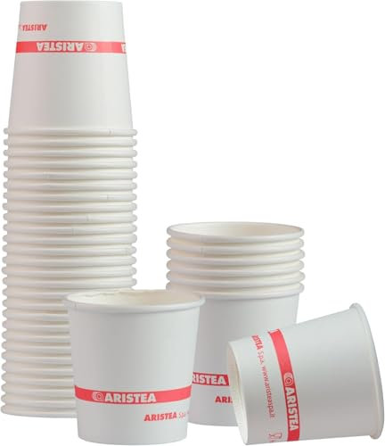 Bicchierini da Caffè, Tè o Acqua, 600 Pezzi, Usa e Getta Biodegradabili 120 ml, Tazzine per Bevande Monouso Compostabili Ecologiche in Carta, Resistenti, Ideali per Bar e Uffici, Made In Italy