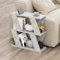 Hocuspicus Narrow Side Table with 2 Storage Shelf | 2 Tier Side Table | Slim End Table | Modern Design Sofa Table | Living Room, Office | Many Colour Options | 60x22x57cm (Gold Marble Effect)
