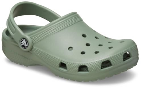 Crocs Classic Clog K Zuecos Unisex niños, Moss, 34/35 EU