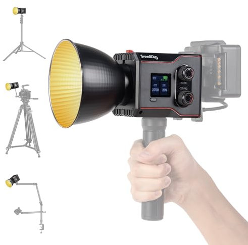 SMALLRIG RC 60B Luce Video COB con Batteria Integrata da 3400 mAh e Ricarica Rapida Type-C PD, Luce Video LED Bicolore Portatile per Riprese in Movimento, Luce a Uscita Continua Lite Edition - 4518
