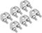 PATIKIL 5/16 / 8mm Wire Rope Cable Clip Clamp, 6Pcs M8 304 Stainless Steel U Bolt Saddle Fastener for Rigging Railing, Silver Tone