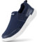 FitVille Scarpe Uomo per Camminata Antiscivolo Slip-on Casual Sneaker Senza Lacci Scarpe da Esterno Comode Leggere e Traspiranti a Pianta Larga 44.5 EU X-Larga Blu