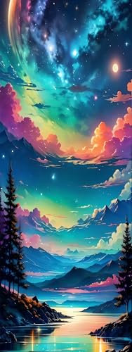 ZHUMUTO Diamond Painting Adultos Extra Grande Tamaño Kit Completo,60x160 cm Cuadros Pintura de Diamante para Adultos Paisajes Cielo Estrellado A,Con Diamond Painting Accesorios para Decorar