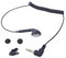 Auricular con cable de oreja única, auricular de un solo lado con cable de resorte | Auricular mono de 3,5 mm - Auricular con cable con cordón retráctil de resorte, tapones para los oídos con
