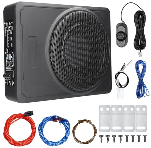 Kavolet 10-Zoll-800-W-Subwoofer, Gehäuse aus Aluminiumlegierung, Eingebauter Verstärker für Auto, LKW, Marine, Boot