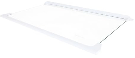 sparefixd Suitable for Smeg Glass Shelf & Front Edge Trim White | 495 x 300mm Fridge & Freezer Glass Shelf & Edge Trim