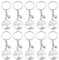 10 portachiavi in acciaio inox a forma di cuore con albero della vita, accessori belli e unici per le donne, portachiavi per la festa della mamma, regali fortunati per amici e, argento