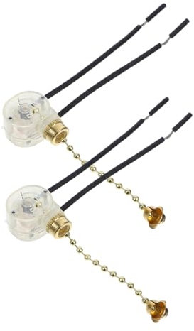 EXCEART 2Pezzi Interruttore Tirante Per Lampade Catena Da Accessorio Per Lampade Tavolo Facile Da Installare e Resistente