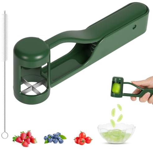 AOOTE Coupe Raisin pour Tout Petits et Bébés, Outil de Coupe de Raisins, Trancheuse de Raisin en Acier Inoxydable, Coupe-Fruits pour Jeunes Enfants, pour Salades de Légumes et Fruits