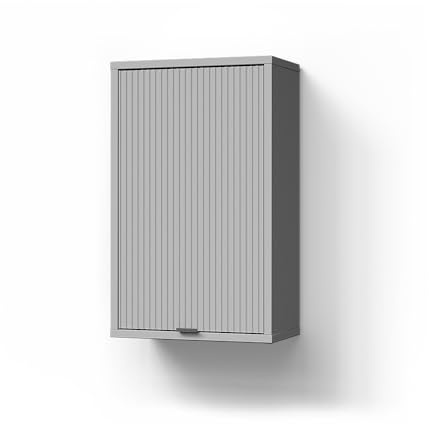 Livinity Badezimmer ATERNO, Grau, 40 x 65 cm | mit 2 Regalböden