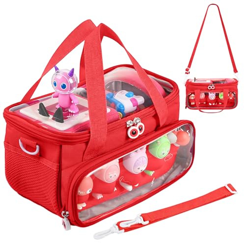 TIANHENGMart Étui de transport élégant et portable pour Toniebox pour protéger vos jouets musicaux lors de vos déplacements, Rouge, 10x6x5.9 inches, Moderne