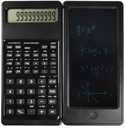 GTOULHH School Calculators LCD Writing Tablet Calculator 10 Digit Display Inkless Drawing Planning Boards Hand-held Business Office(Black)