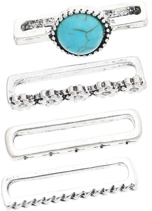 NUOBESTY 4 Piezas Anillos Decorativos para Correa de Reloj de Silicona Compatible con Apple Watch de Charm y para Accesorios de Banda de Reloj