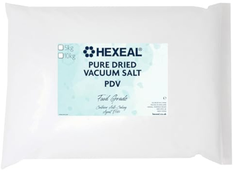 Hexeal PDV Salt 5kg Bag – Food Grade, Cooking and Water Softening | Versatile Salt for Food Preparation, Brining, Curing and Use in Domestic Water Softening Systems