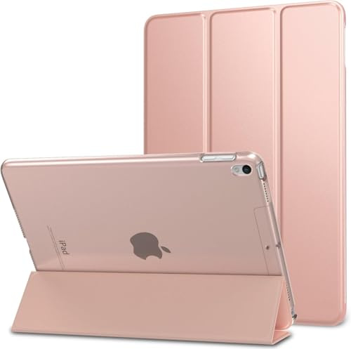 TXWLLIU Custodia per iPad Air 10,5 Pollici 2019 (3a Generazione) & iPad Pro 10,5 Pollici 2017, Custodia Protettiva Ultra Sottile e Leggera, Sospensione/Riattivazione Automatica, Oro Rosa