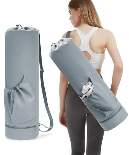 Yogatasche mit Nassfach und Flaschentasche Sporttasche Damen Verstellbarer Schultergurt Gym Yoga Tasche für Pilates Yogamatten & Yoga-Zubehör (Patent Angemeldet)