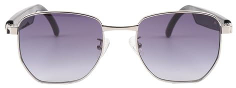 Plyisty Hochstabile Intelligente KI-Brille mit Leistungsstarker Hardware, Unterstützung für Mehrere Sprachen, Intelligente Sonnenbrille mit KI-Rauschunterdrückungsfunktionen für Gespräche von (SILVER)