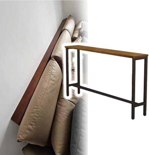 ZJKXJH Table Console étroite Table D'appoint Étroite avec Plateau en Bois Massif, Table D'appoint À Placer Derrière Le Canapé pour Y Déposer de Petits Objets(H-80cm,L-120xW-20cm)