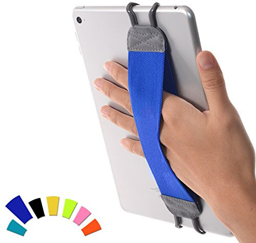 TFY Tablet-Griff, kompatibel mit iPads (8, 7, Air 5, Mini 6, Pro 9,7 Zoll, 11 Zoll), Samsung Galaxy Tab, Google Nexus und mehr, Schwarz