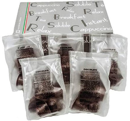 Bonini Coffee Pods, Nespresso Compatible Hot Chocolate Coffee Pods, 5 Packs Coffee Capsules/Pods. Each Pack 10 Pods Total 50 Pods. 100% Italian coffee (Smooth and Creamy)