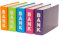 5 Bankordner / 140x250mm / je 1x orange, hellgrün, hellblau, pink und lila